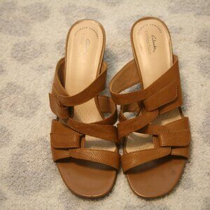 Clark's Collection Women's Ultimate Comfort Heeled Sandals, Size 9.5, Brown
